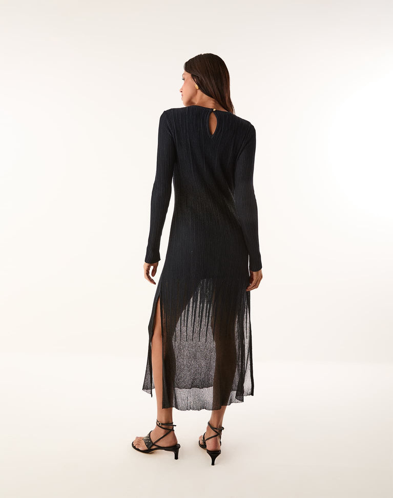 Knit Adria Long Dress - Abyssal Blue XS