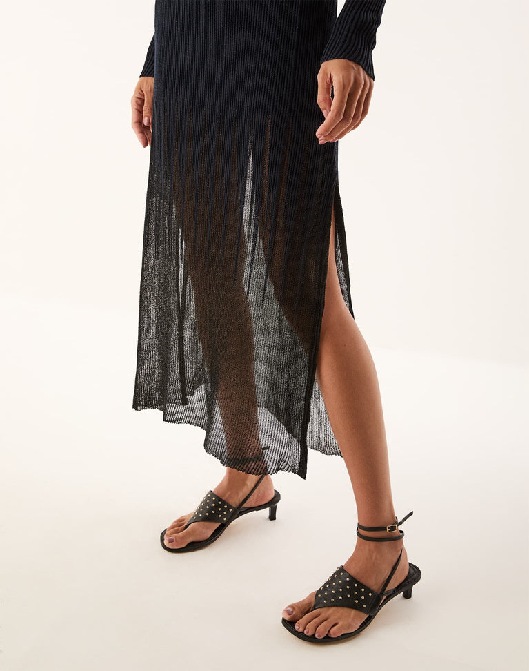 Knit Adria Long Dress - Abyssal Blue XS