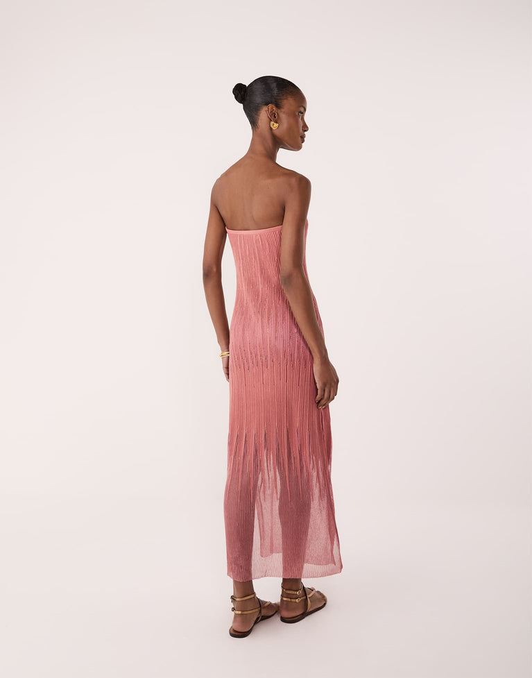 Knit Marcia Long Dress - Antique Rose XS