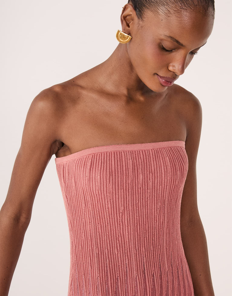 Knit Marcia Long Dress - Antique Rose XS