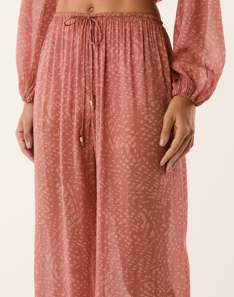 Devon Pants - Ocean Mesh Rose XS