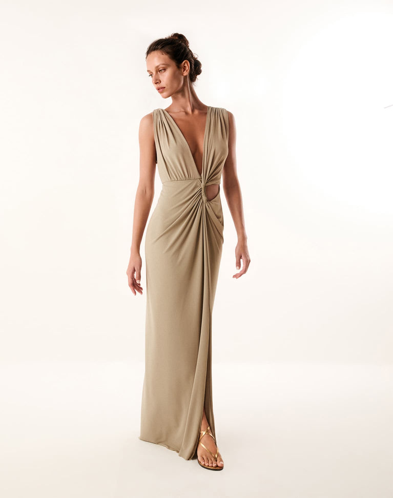 Tuca Long Dress - Hazel Wood XS