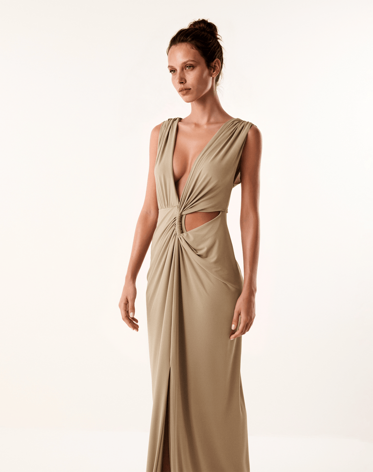Tuca Long Dress - Hazel Wood XS