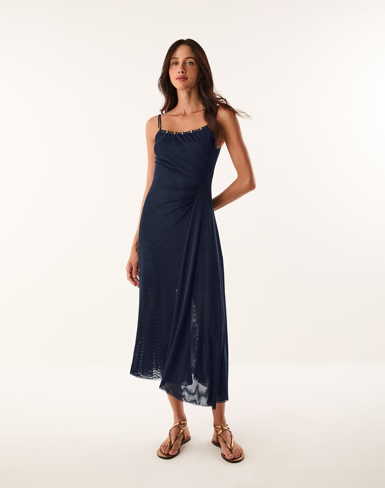 Dani Midi Dress - Abyssal Blue XS