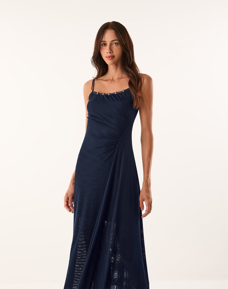 Dani Midi Dress - Abyssal Blue XS
