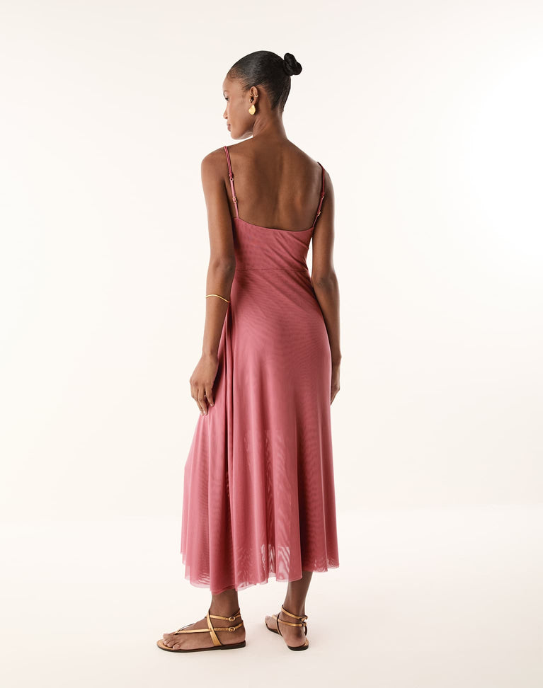 Dani Midi Dress - Antique Rose XS