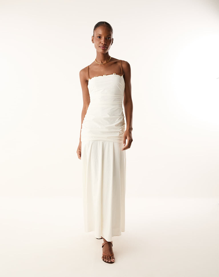 Clarissa Midi Dress - Off White XS