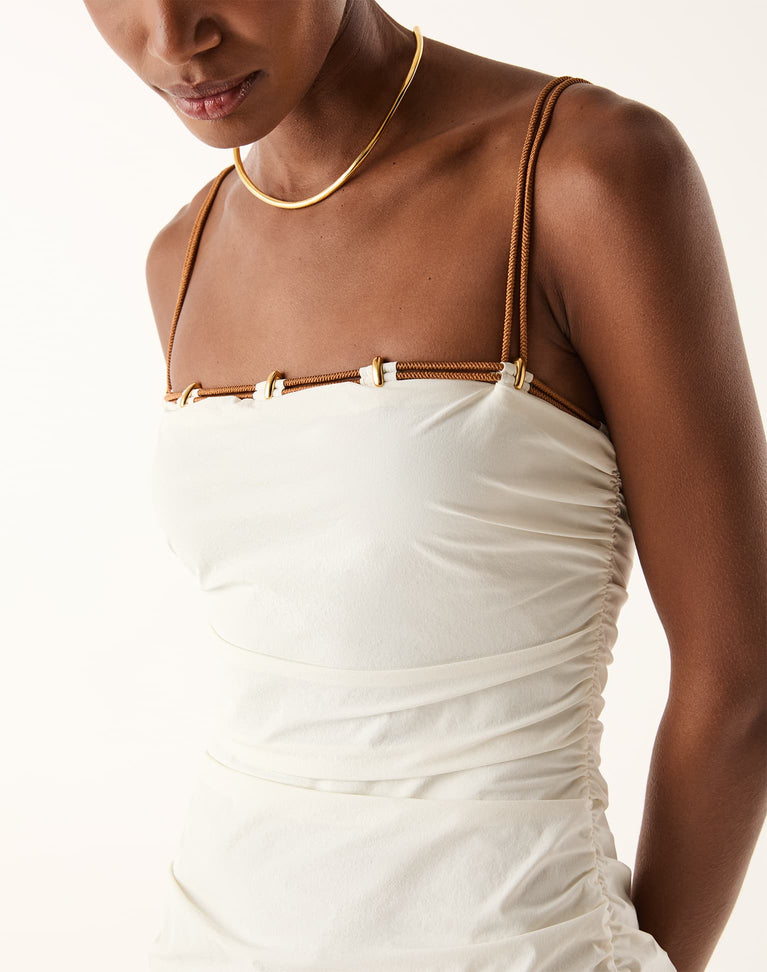 Clarissa Midi Dress - Off White XS