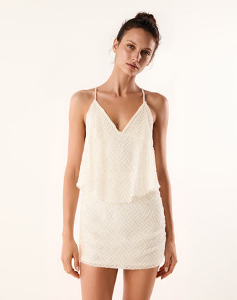 Luana Short Dress - Off White