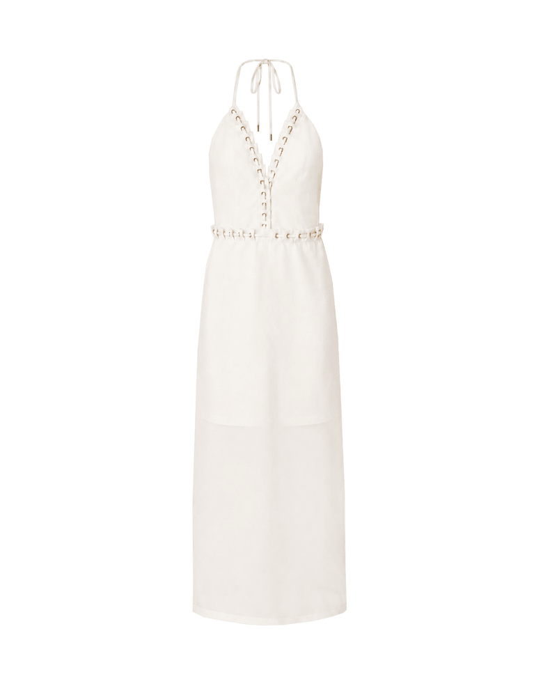 Alba Midi Dress - Off White XS