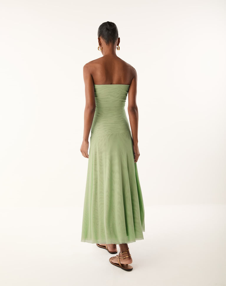 Athena Midi Dress - Sage Green XS