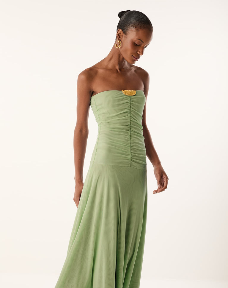 Athena Midi Dress - Sage Green XS