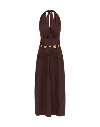 Violet Midi Dress - Blackberry