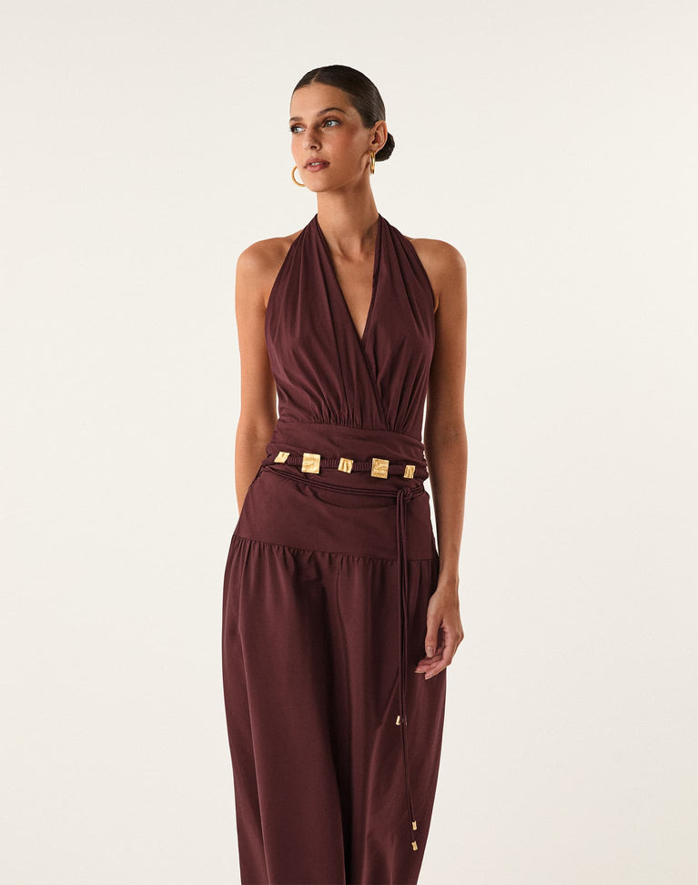 Violet Midi Dress - Blackberry XS