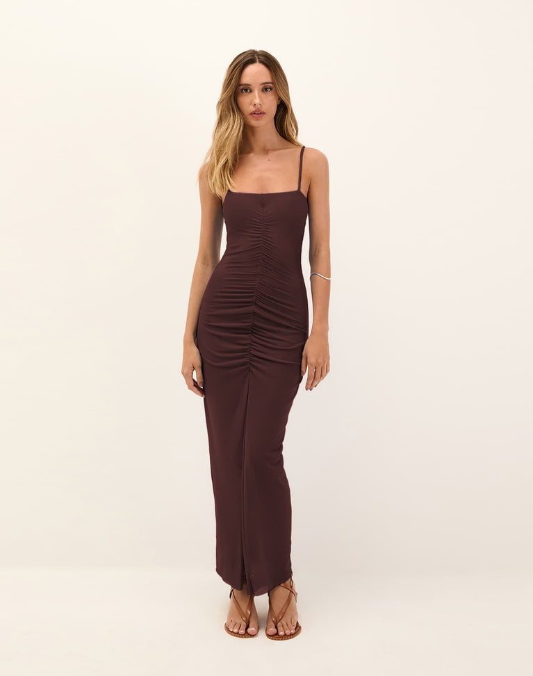 Tyla Midi Dress - Blackberry XS