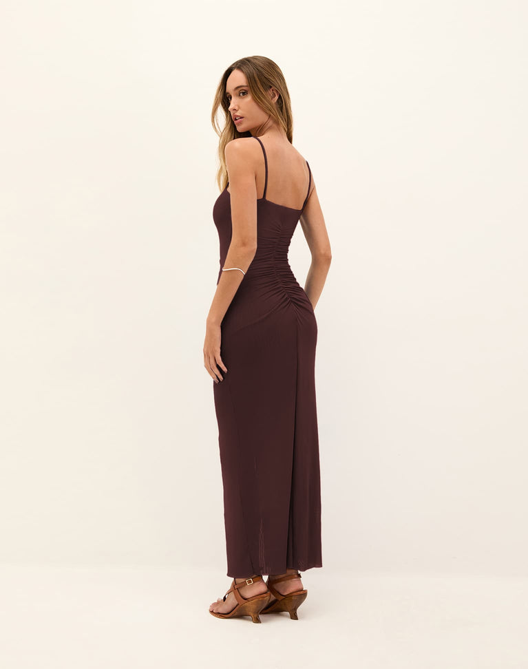 Tyla Midi Dress - Blackberry XS