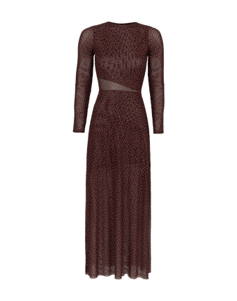 Nora Long Dress - Berry Dots