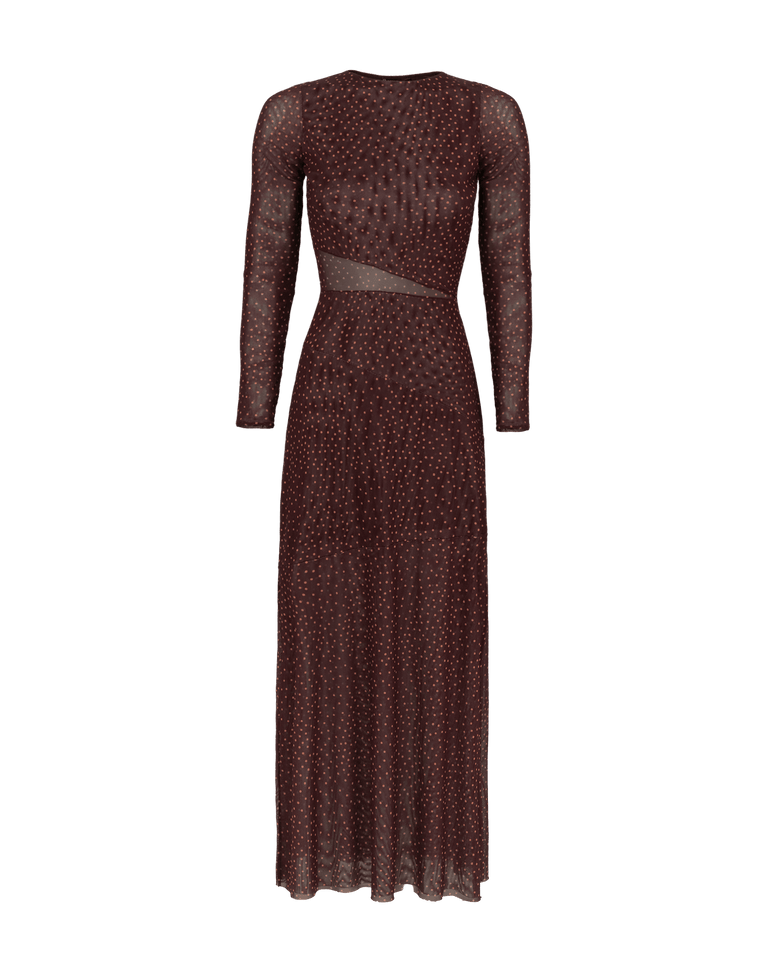 Nora Long Dress - Berry Dots XS