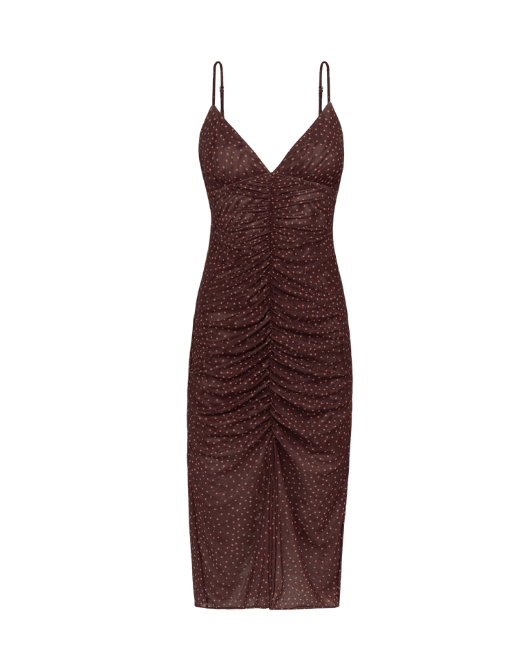 Diana Midi Dress - Berry Dots XS