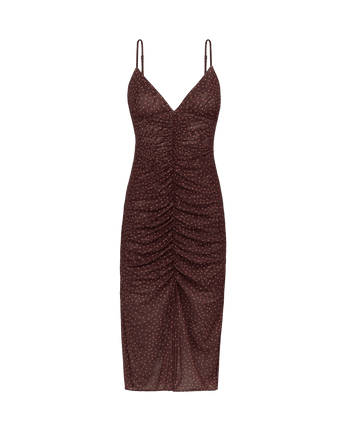 Diana Midi Dress - Berry Dots