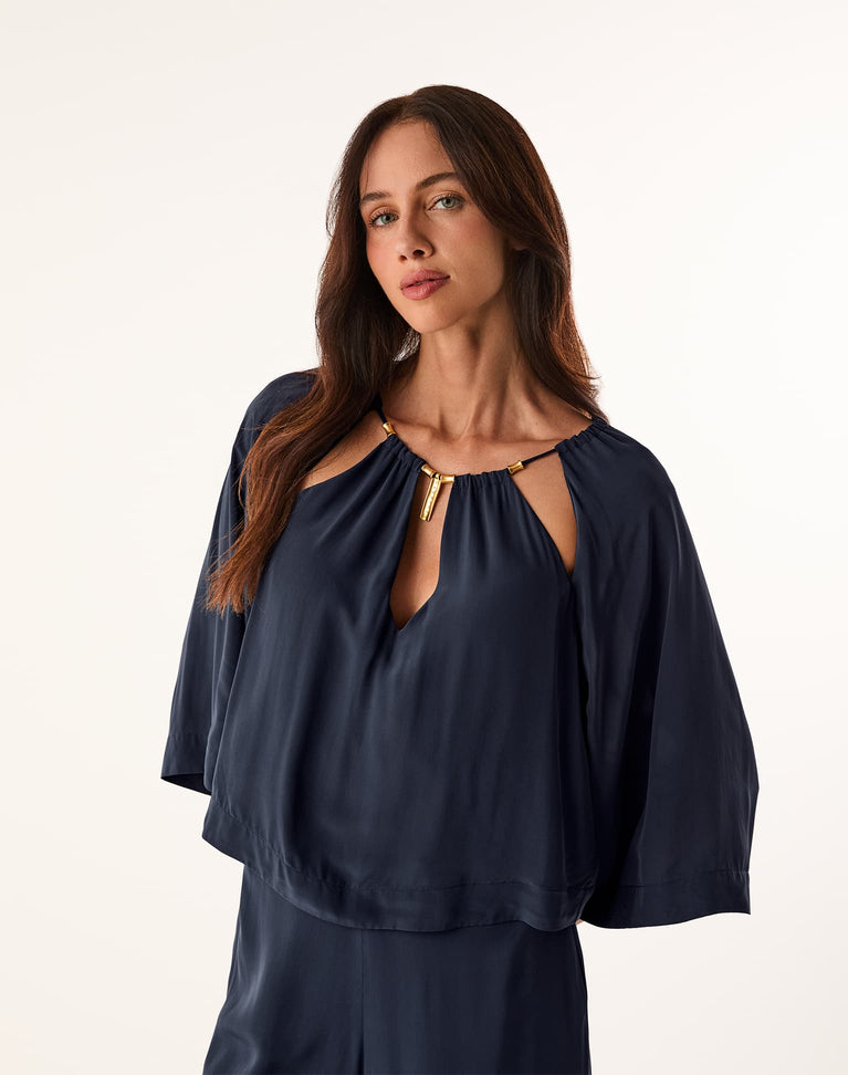 Caterina Blouse - Abyssal Blue