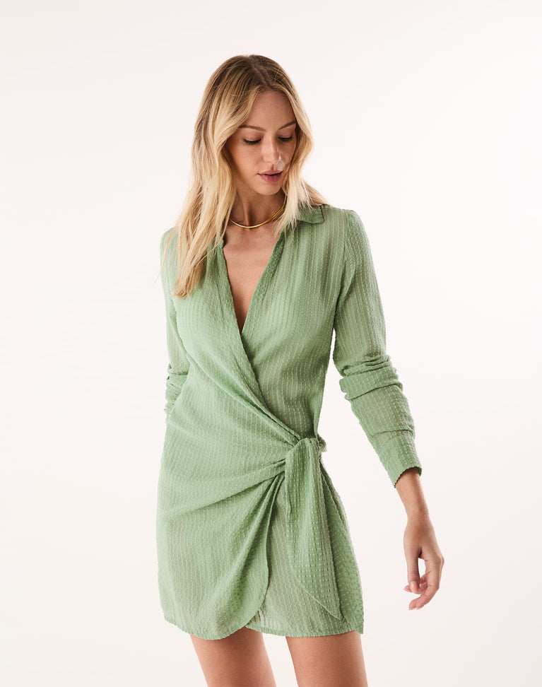 Lia Short Cover Up - Sage Green XS