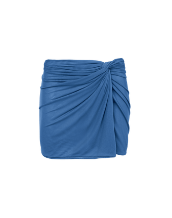 Karen Mini Pareo Skirt - True Blue