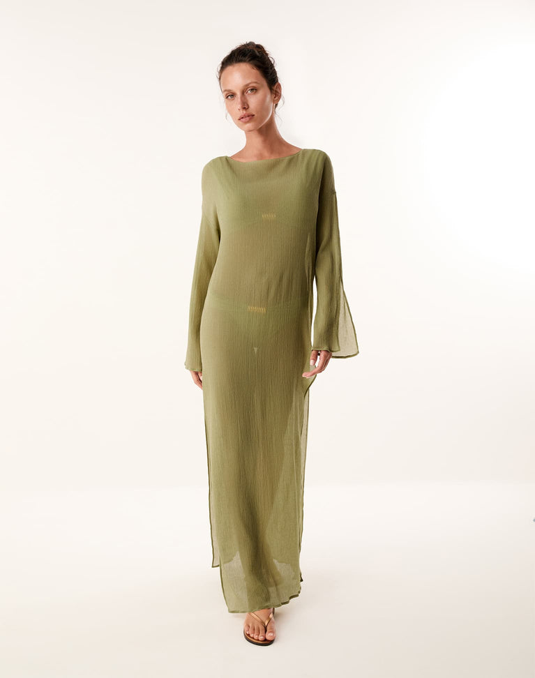 Syd Long Cover Up - Soft Olive XS