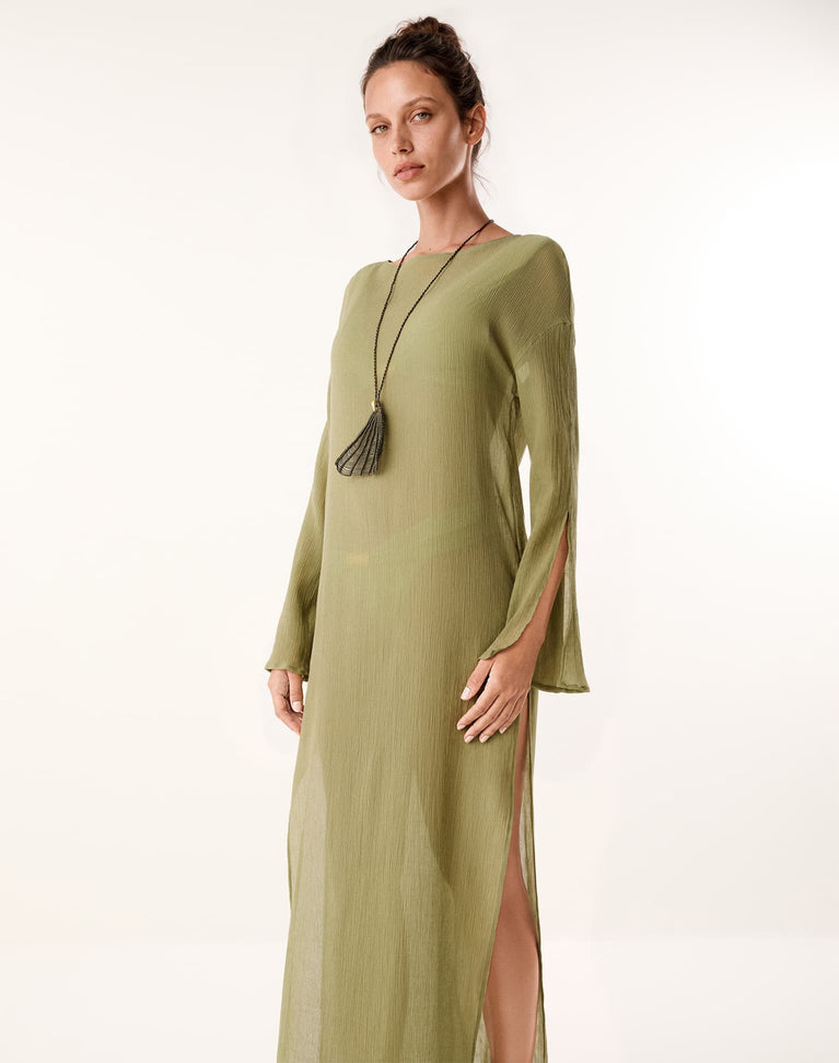 Syd Long Cover Up - Soft Olive XS
