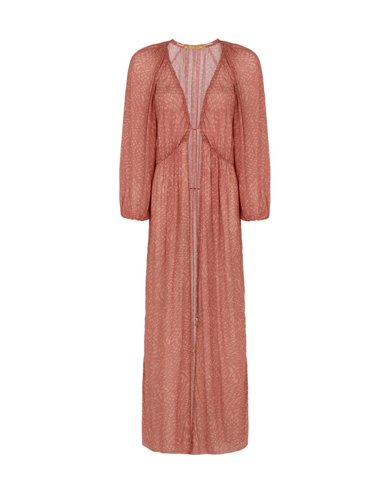 Devon Long Cover Up - Ocean Mesh Rose XS