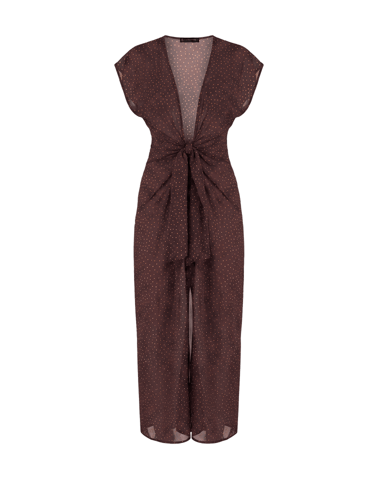 Sasha Long Cover Up - Berry Dots XS