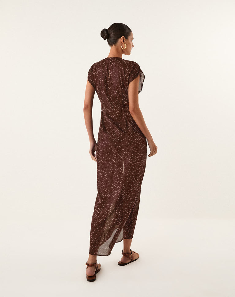 Sasha Long Cover Up - Berry Dots XS