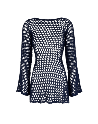 Knit Belle Short Cover Up - Abyssal Blue