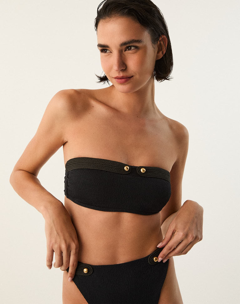 Firenze Lian Bandeau Top - Black
