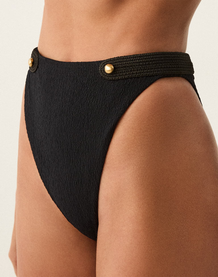 Firenze Lian Hot Pant Bottom - Black Brazilian / XS