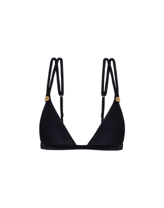 Matte Meera Parallel Tri Top - Black S