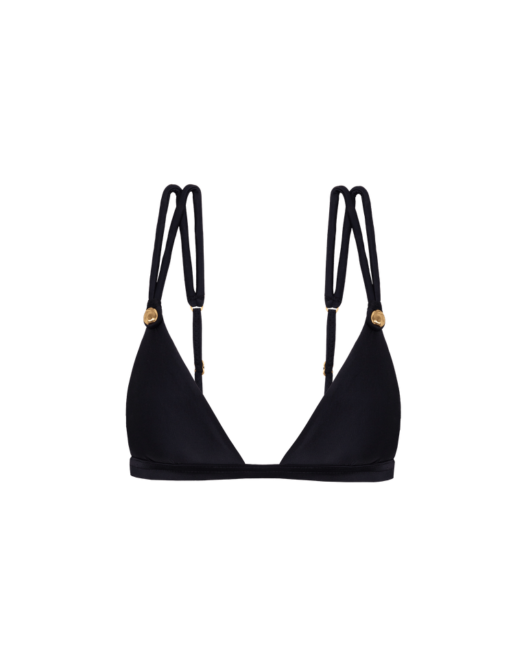 Matte Meera Parallel Tri Top - Black S