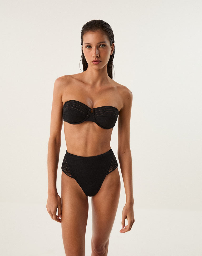 Firenze Briar Gigi Hot Pant Bottom - Black Brazilianian / XS
