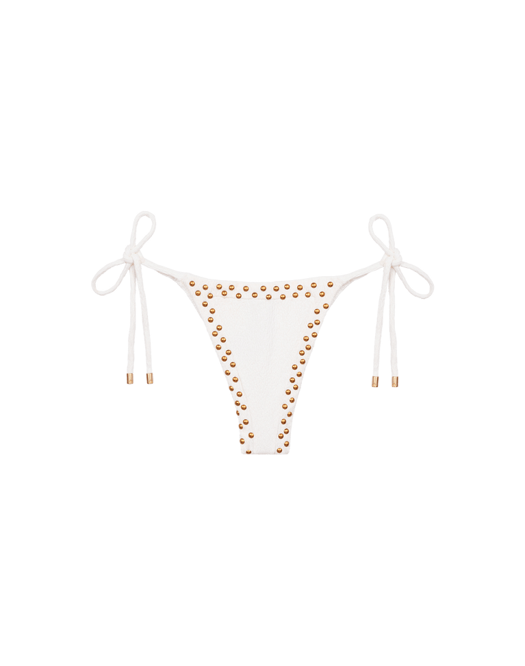 Firenze Fig Tie Side Bottom - White Cheeky / XS