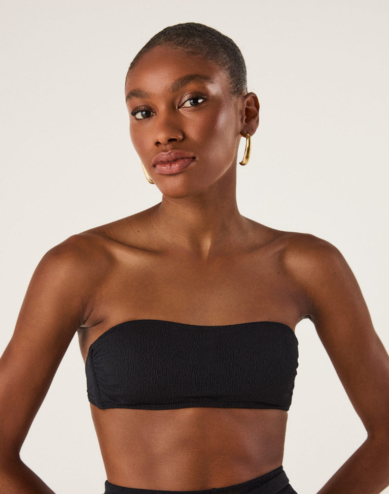 Firenze Rosie Bandeau Top - Black XS