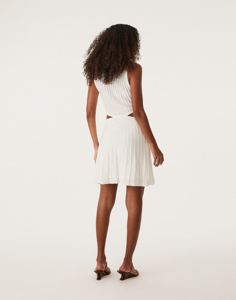 Knit Helen Short Dress - Off White XS