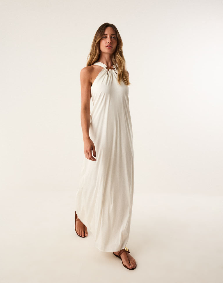 Alyna Long Dress - Off White XS
