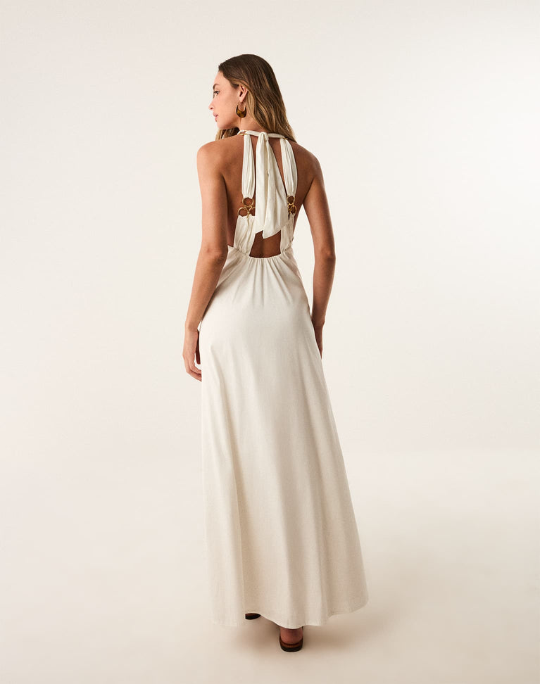 Alyna Long Dress - Off White XS