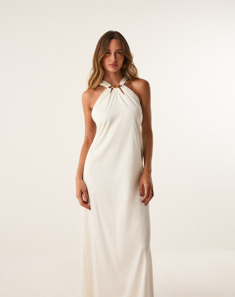 Alyna Long Dress - Off White XS