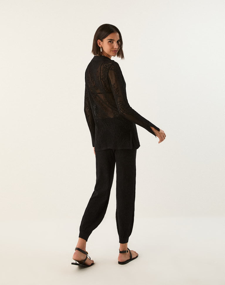 Knit Eiman Long Sleeve Shirt - Black XS