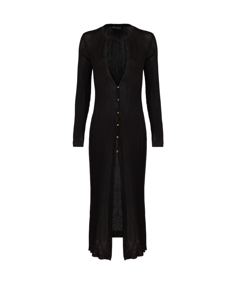 Knit Rosie Long Cardigan - Black XS