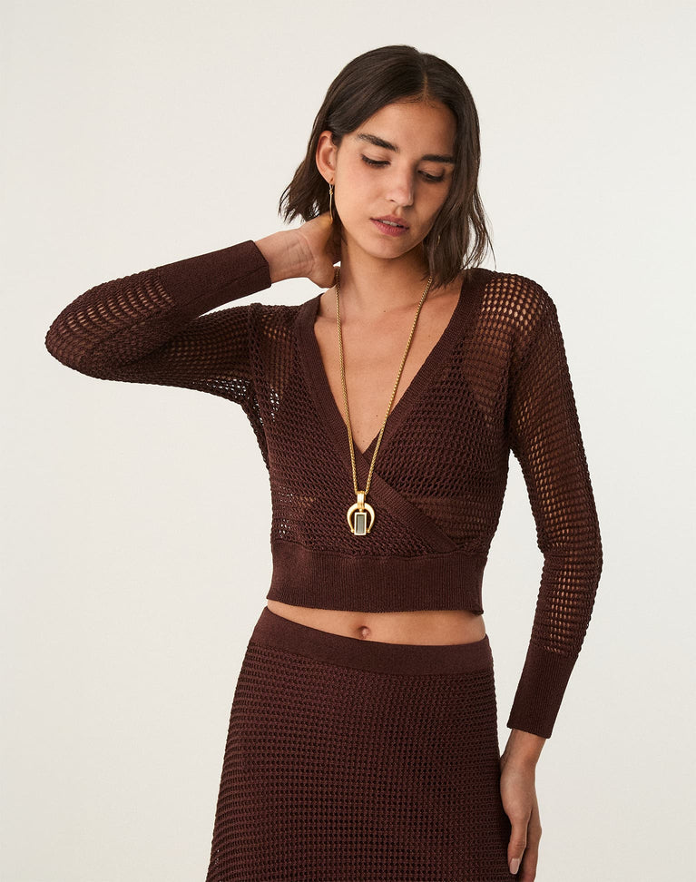Knit Reese Long Skirt - Mocha XS