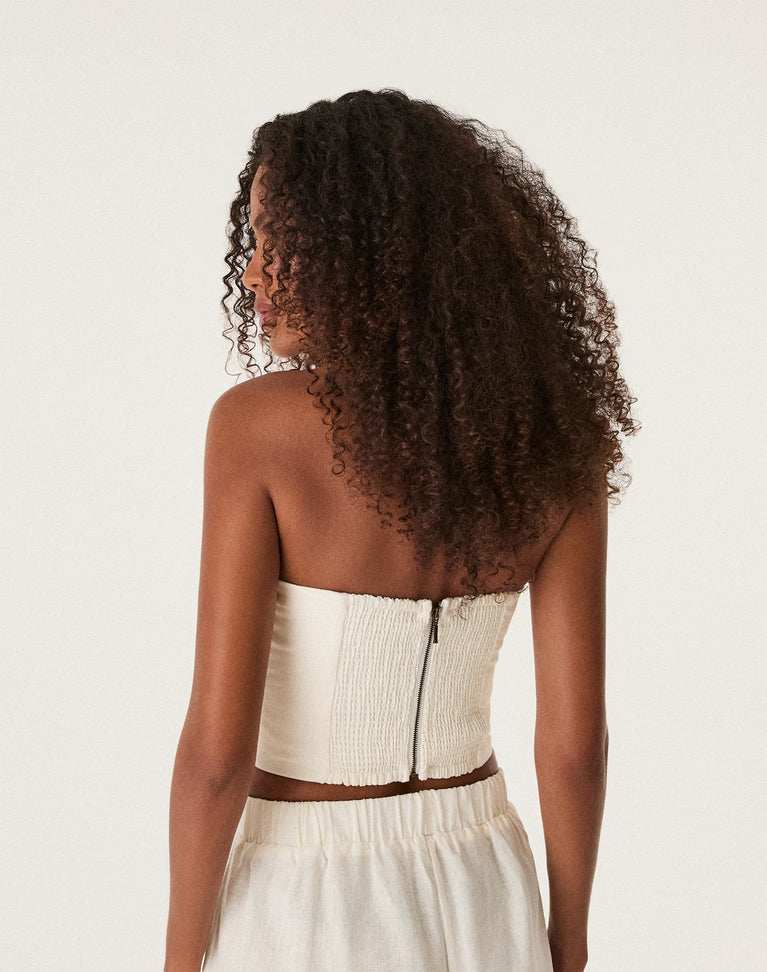 Danna Strapless Top - Off White XS
