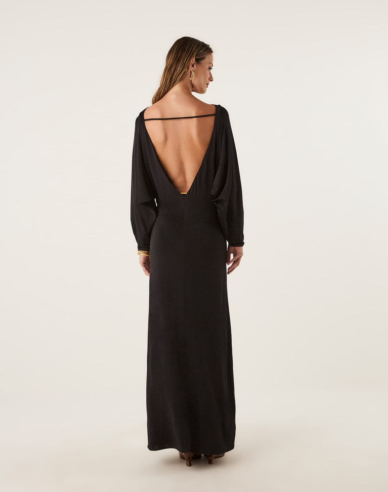 Nina Long Dress - Black XS