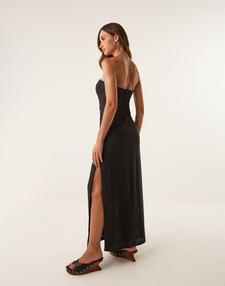 Lian Midi Dress - Black XS